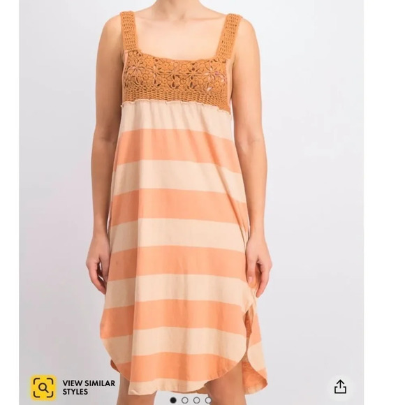 NWT Free People Luca Crocheted Detail Tank Tunic Dress - Picture 7 of 8